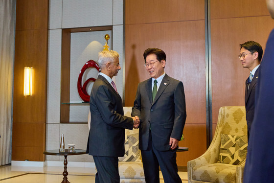 인도 외교장관 접견하는 이재명 대통령