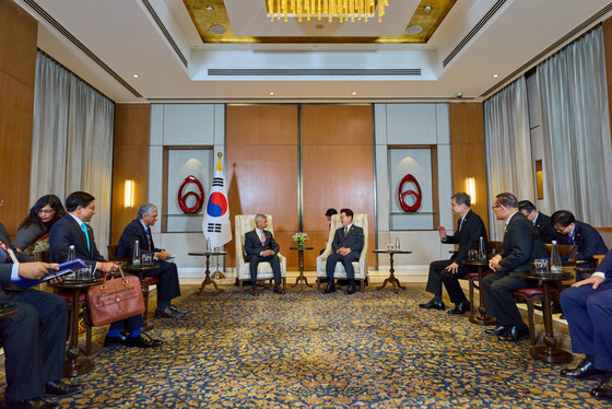 인도 외교장관 접견하는 이재명 대통령