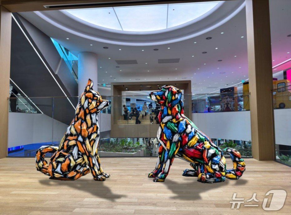 본문 이미지 - 김우진 작가 애니토피아 전시물. (대전신세계 제공, 재판매 및 DB 금지) 2026.4.20/뉴스1