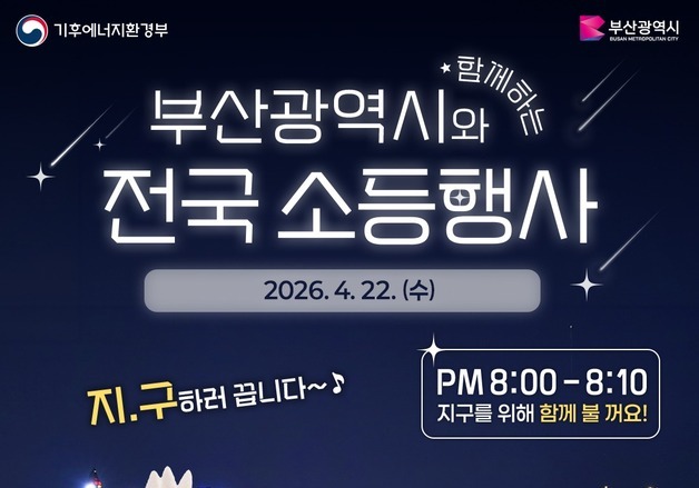 부산, 지구의 날 맞아 '기후변화주간' 운영…22일 주요 랜드마크 소등
