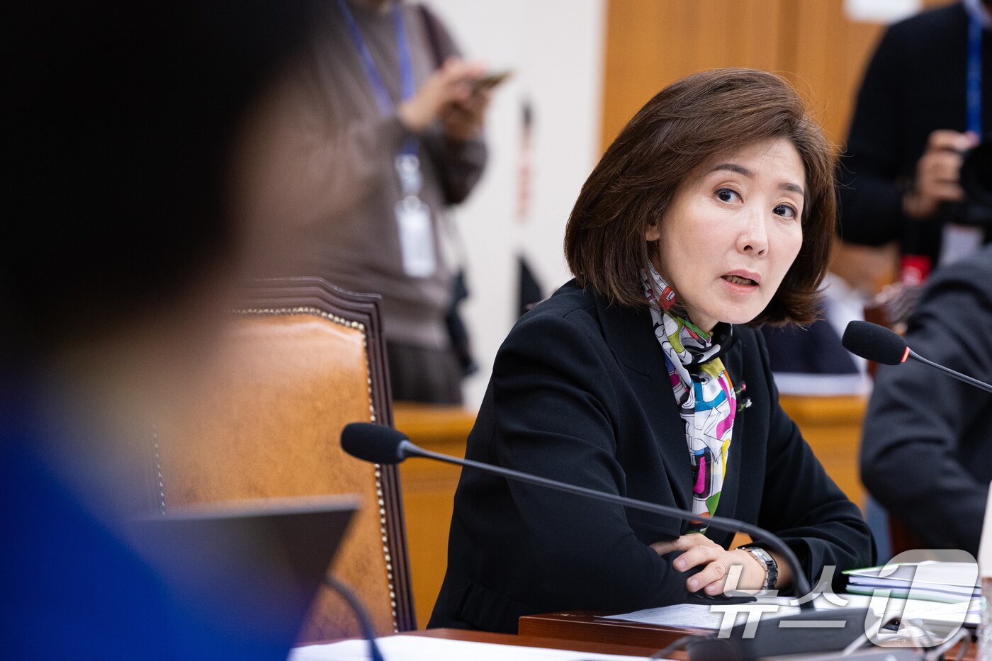 본문 이미지 - 나경원 국민의힘 의원이 20일 서울 여의도 국회에서 열린 제434회 국회(임시회) 윤석열 정권 정치검찰 조작기소 의혹 사건 진상규명 국정조사특별위원회 제9차 전체회의에서 증인·참고인 추가 출석 요구의 건 관련 토론을 하고 있다. 2026.4.20 ⓒ 뉴스1 유승관 기자