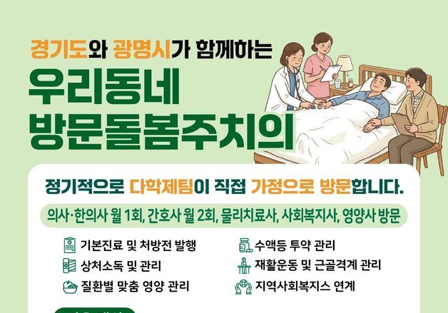 광명시 "장기요양등급 없는 시민도 돌봄주치의 진료 받는다"