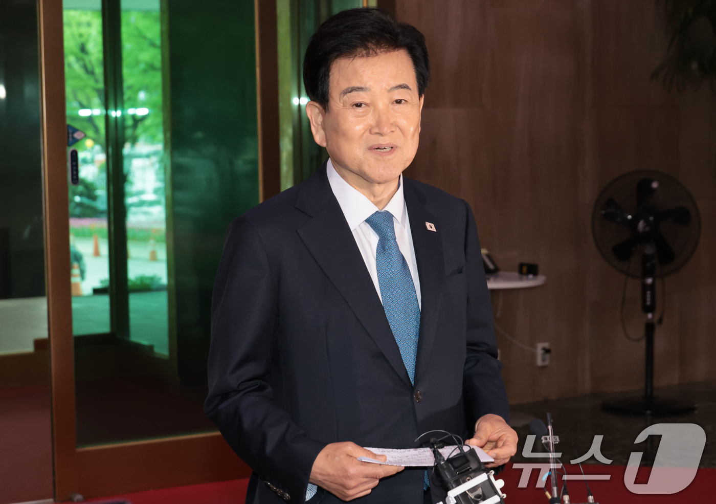 (서울=뉴스1) 김명섭 기자 = 정동영 통일부 장관이 20일 오후 서울 종로구 정부서울청사에서 '북한 구성시 핵시설' 발언과 관련해 입장을 밝히고 있다. 2026.4.20/뉴스1