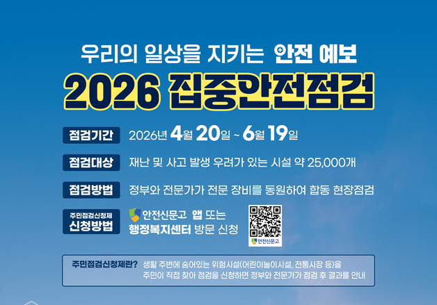 삼척시 '집중안전점검' 실시…시민 참여 확대