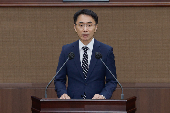 추경안 시정연설하는 김천홍 권한대행