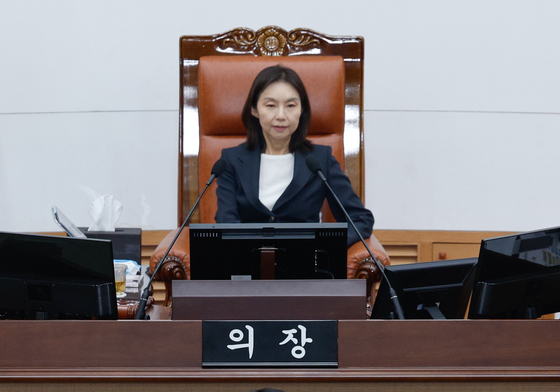 추경안 시정연설하는 김천홍 권한대행