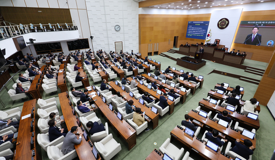 서울시의회 본회의, 추경 시정연설
