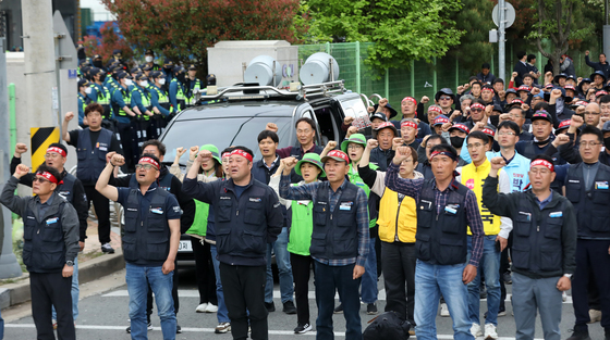민노총 광주 "진주 집회현장 사망 사고 정부·기업 책임 물어야"