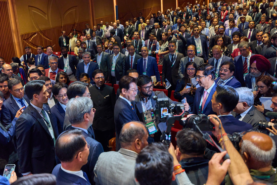 이재명 대통령 '인도 기업인들과 함께'