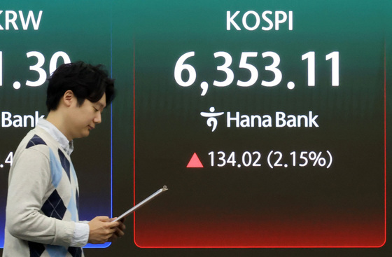 코스피 장중 최고치 경신, 6350선 돌파
