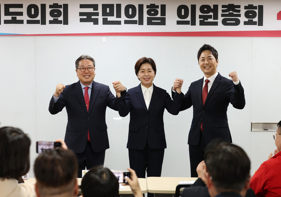 "질 자신 없다" 국힘 경기지사 경선후보들, 경기도의회서 '필승' 결의