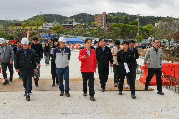 "마지막까지 최선" 3선 임기 만료 앞둔 최문순 군수, 주요 사업장 점검