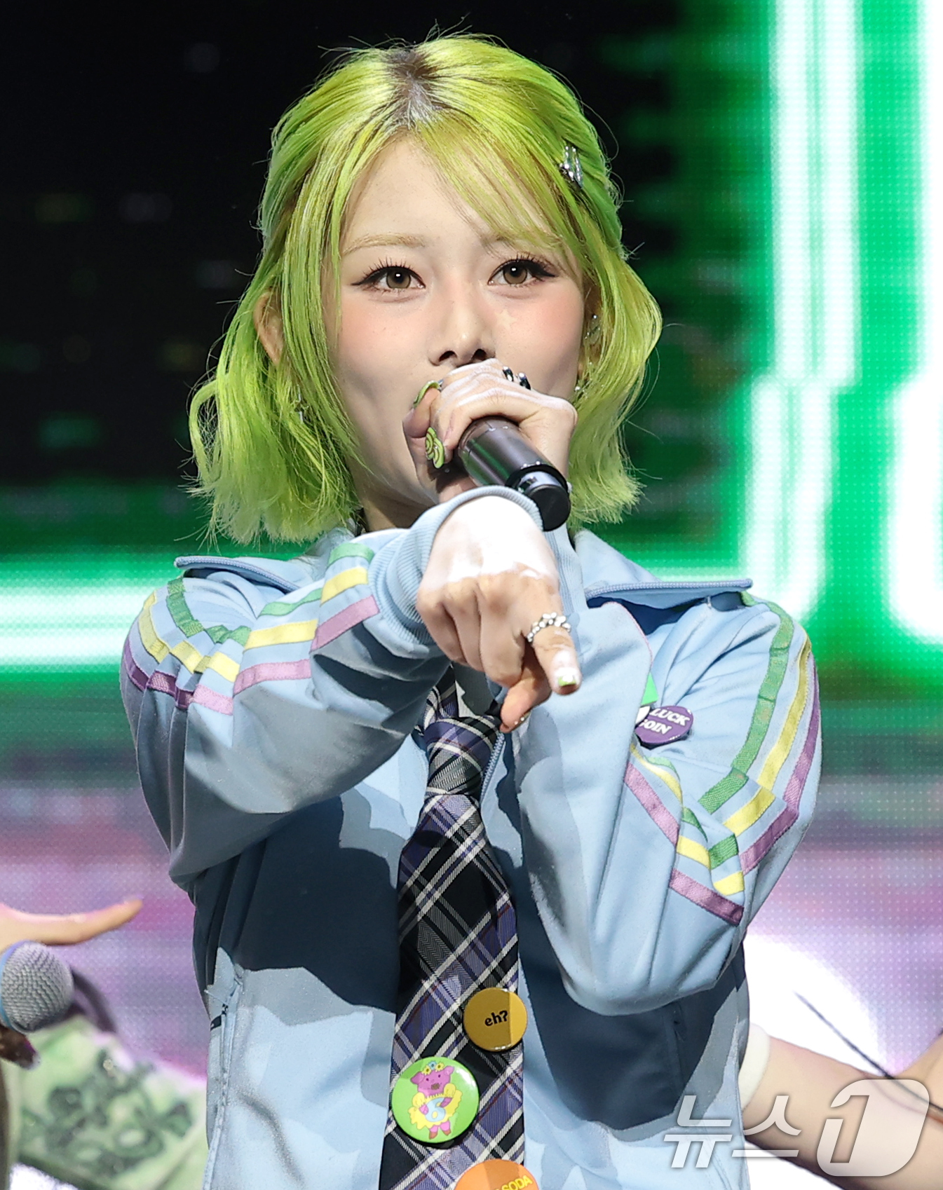 (서울=뉴스1) 권현진 기자 = 그룹 언차일드(UNCHILD)의 아코가 21일 서울 용산구 블루스퀘어에서 가진 데뷔 싱글  '위 아 언차일드'(We Are UNCHILD) 발매 쇼 …