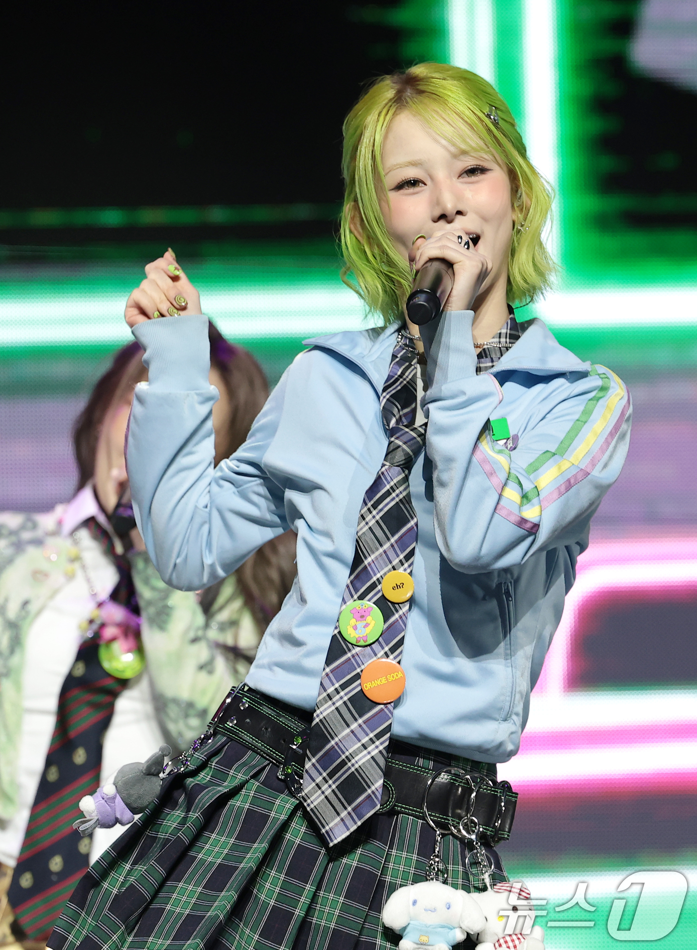 (서울=뉴스1) 권현진 기자 = 그룹 언차일드(UNCHILD)의 아코가 21일 서울 용산구 블루스퀘어에서 가진 데뷔 싱글  '위 아 언차일드'(We Are UNCHILD) 발매 쇼 …