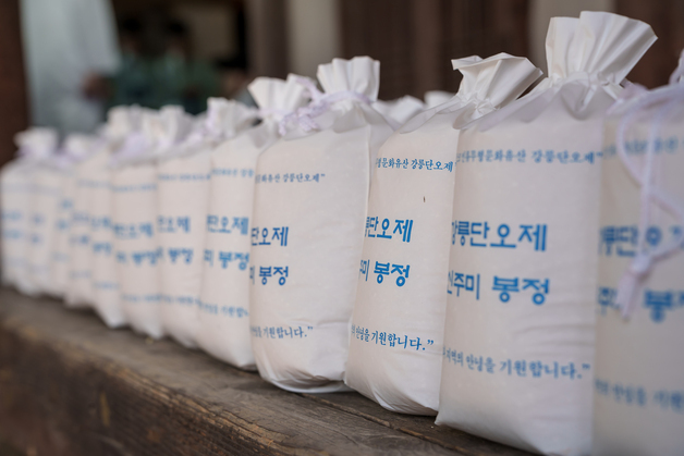 강릉단오제 출발 알리는 신주미 봉정 '시작'