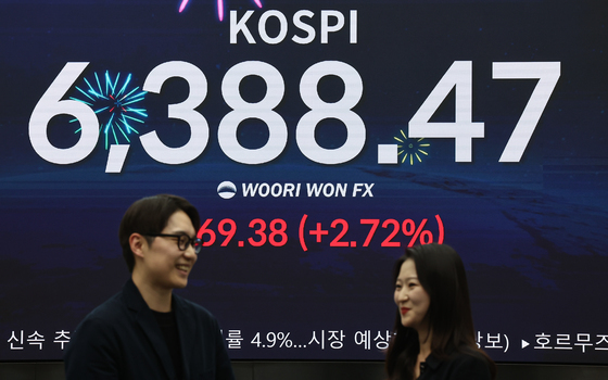코스피, 2.7% 급등 6380선 마감…사상 최고치 돌파