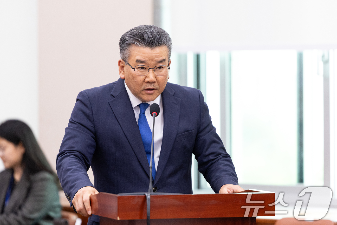 (서울=뉴스1) 이승배 기자 = 21일 서울 여의도 국회에서 열린 윤석열 정권 정치검찰 조작기소 의혹 사건 진상규명 국정조사특별위원회 서해 공무원 피격·통계조작·‘윤석열 명예훼손’ …