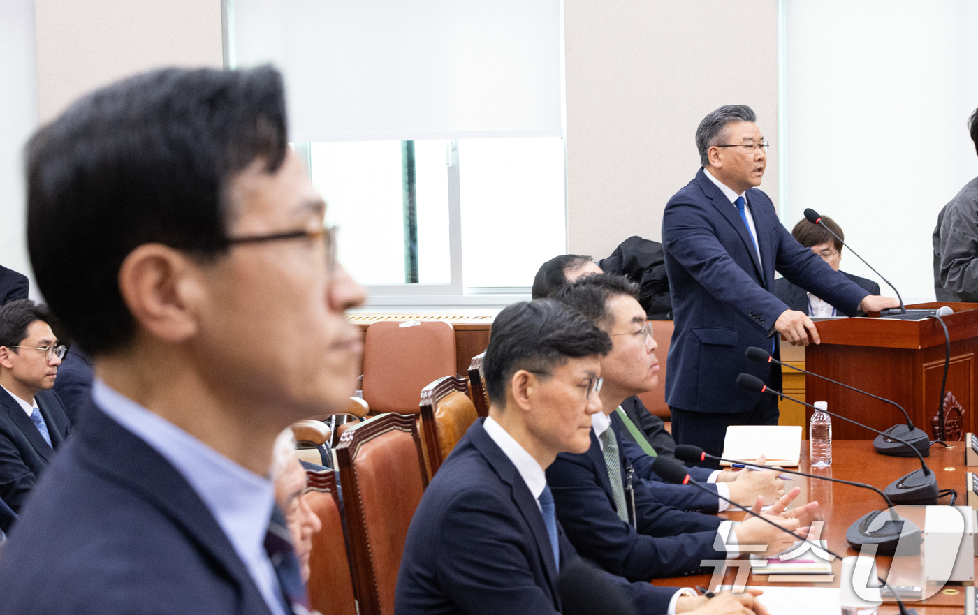 (서울=뉴스1) 이승배 기자 = 21일 서울 여의도 국회에서 열린 윤석열 정권 정치검찰 조작기소 의혹 사건 진상규명 국정조사특별위원회 서해 공무원 피격·통계조작·‘윤석열 명예훼손’ …