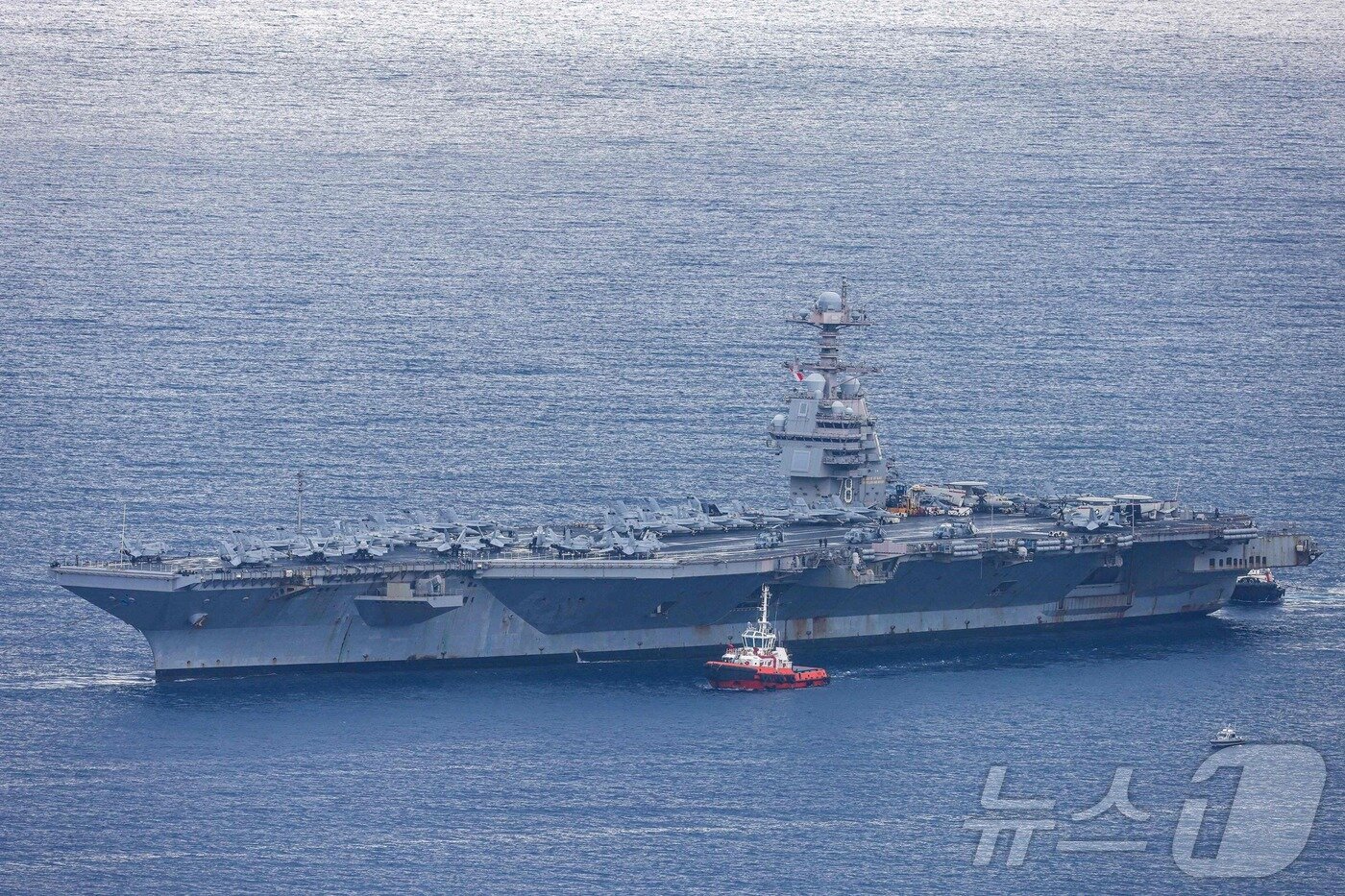 본문 이미지 - 제럴드 포드 항모. 2026.03.23 ⓒ AFP=뉴스1