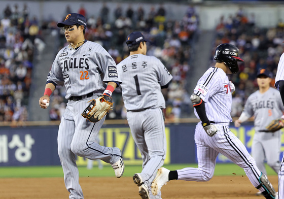 채은성, '내 발이 먼저'