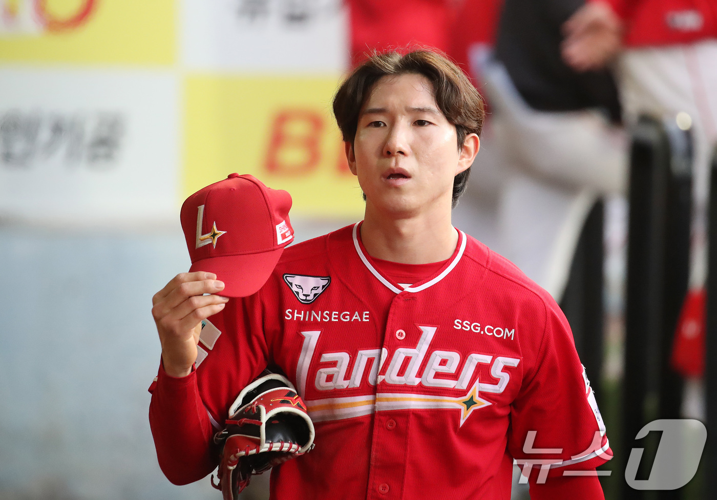 (대구=뉴스1) 공정식 기자 = 21일 오후 대구 삼성라이온즈파크에서 열린 프로야구 '2026 신한 SOL KBO리그' SSG 랜더스와 삼성 라이온즈의 경기, 1회초 삼성 선발 최 …