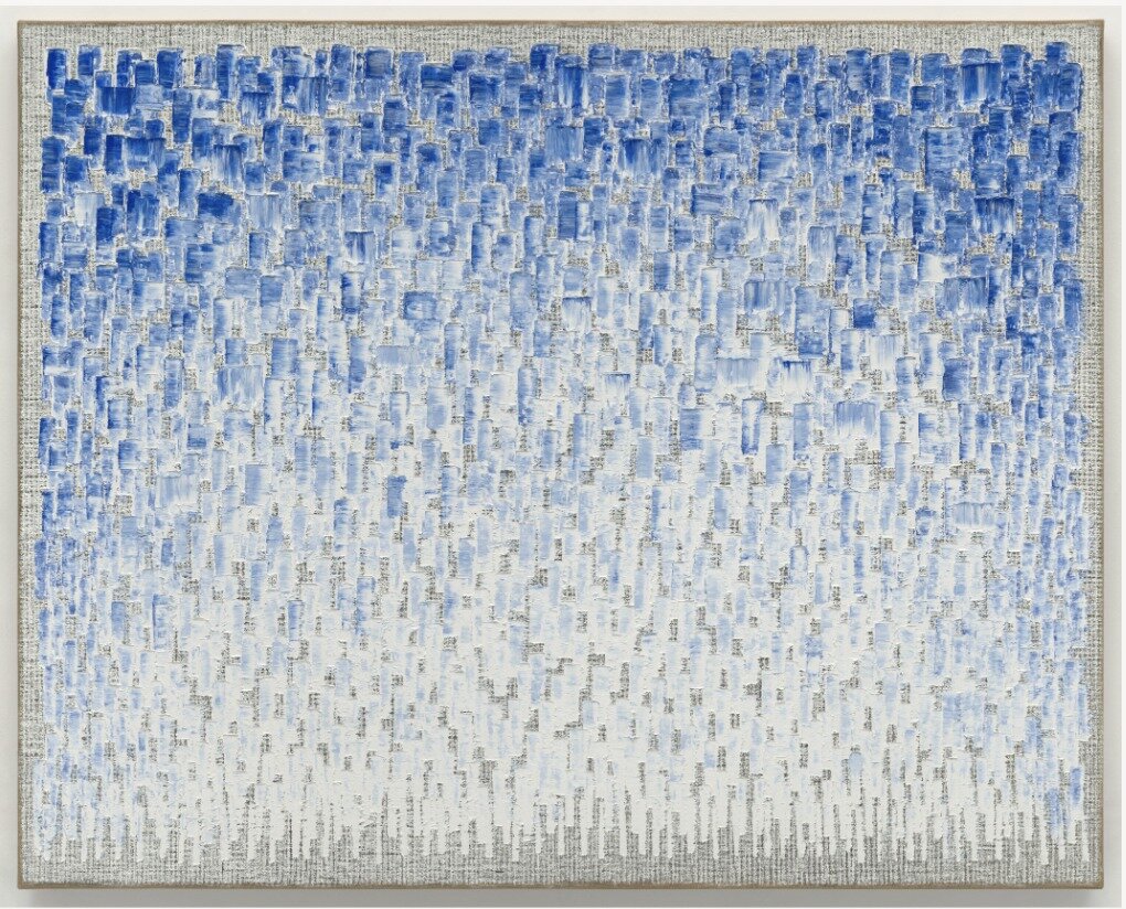 본문 이미지 - Ha Chong-Hyun, Conjunction 74-26, 1974, Oil on hemp cloth. Museum of Modern Art, New York. Photo courtesy of Jonathan Muzikar. (샌프란시스코 아시아 미술관 제공)