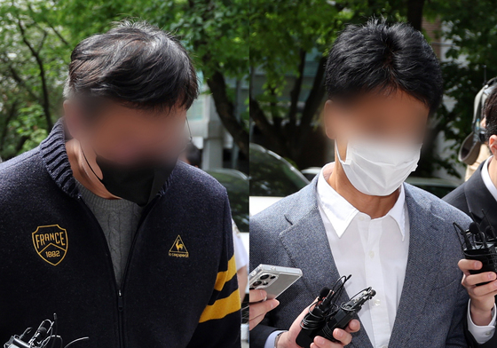 수사무마 혐의 경찰·인플루언서 남편 영장심사 출석…'묵묵부답'