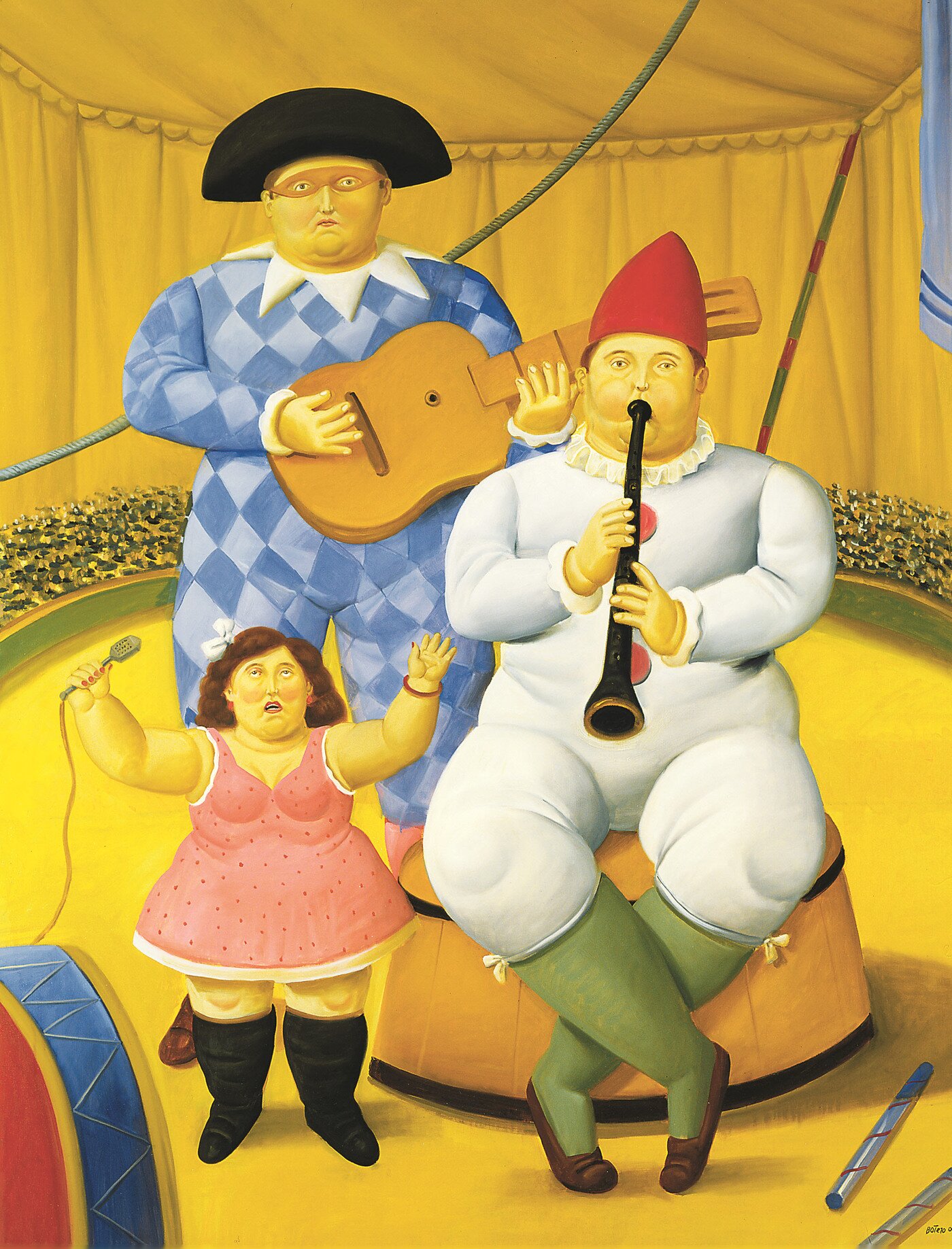 본문 이미지 - 음악가들 Fernando Botero, Musicians, 2008 Oil on canvas, 178 x 100cm ⓒ Fernando Botero Foundation (예술의전당 제공)