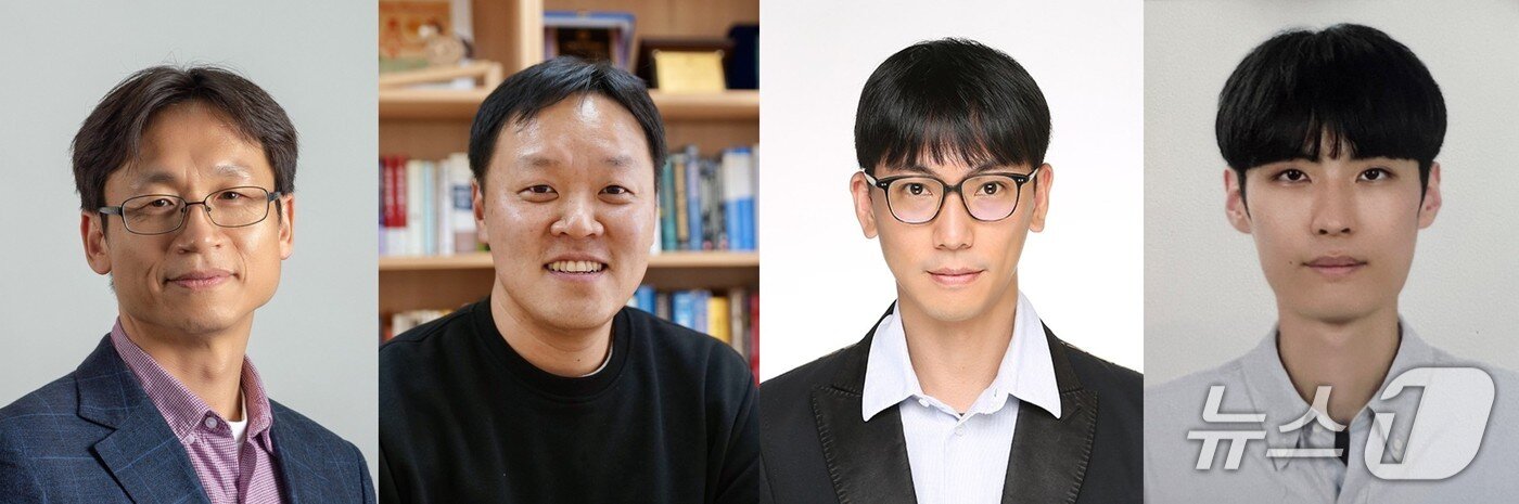 본문 이미지 - 김봉수 UNIST 교수, 강문성 서강대학교 교수, 강찬모 한국전자통신연구원 책임연구원, 함효빈 UNIST 연구원.(UNIST 제공. 재판매 및 DB금지)/뉴스1