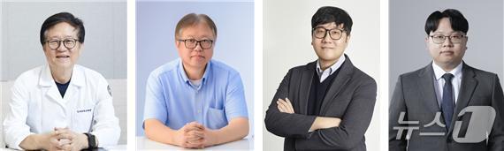 본문 이미지 - 왼쪽부터 의정부을지대학교병원 혈액암센터 김동욱 교수, UNIST 김홍태 교수, KAIST 임정훈 교수·박주민 박사(KAIST 제공) /뉴스1