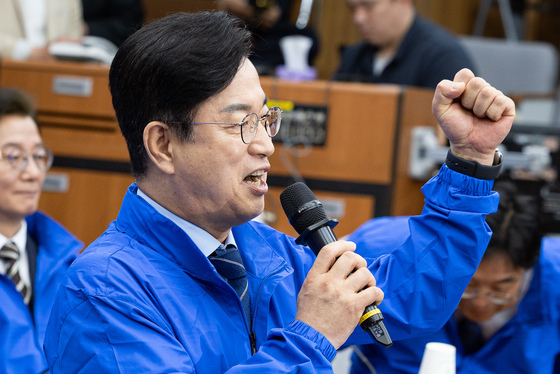 대전시장 승리 다짐하는 허태정 민주당 대전시장 후보