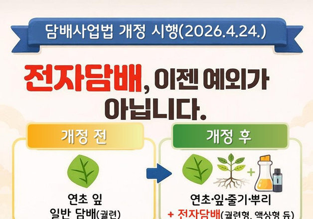 옥천군 "금연구역서 전자담배 흡연 때 과태료 부과"