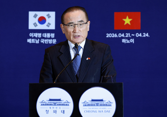 순방 관련 브리핑하는 위성락 안보실장