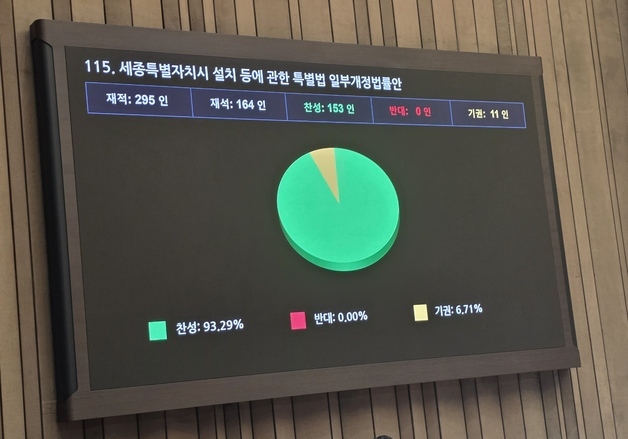 세종시의원 비례대표 3석으로 확대…전체 의석수 21석 확정