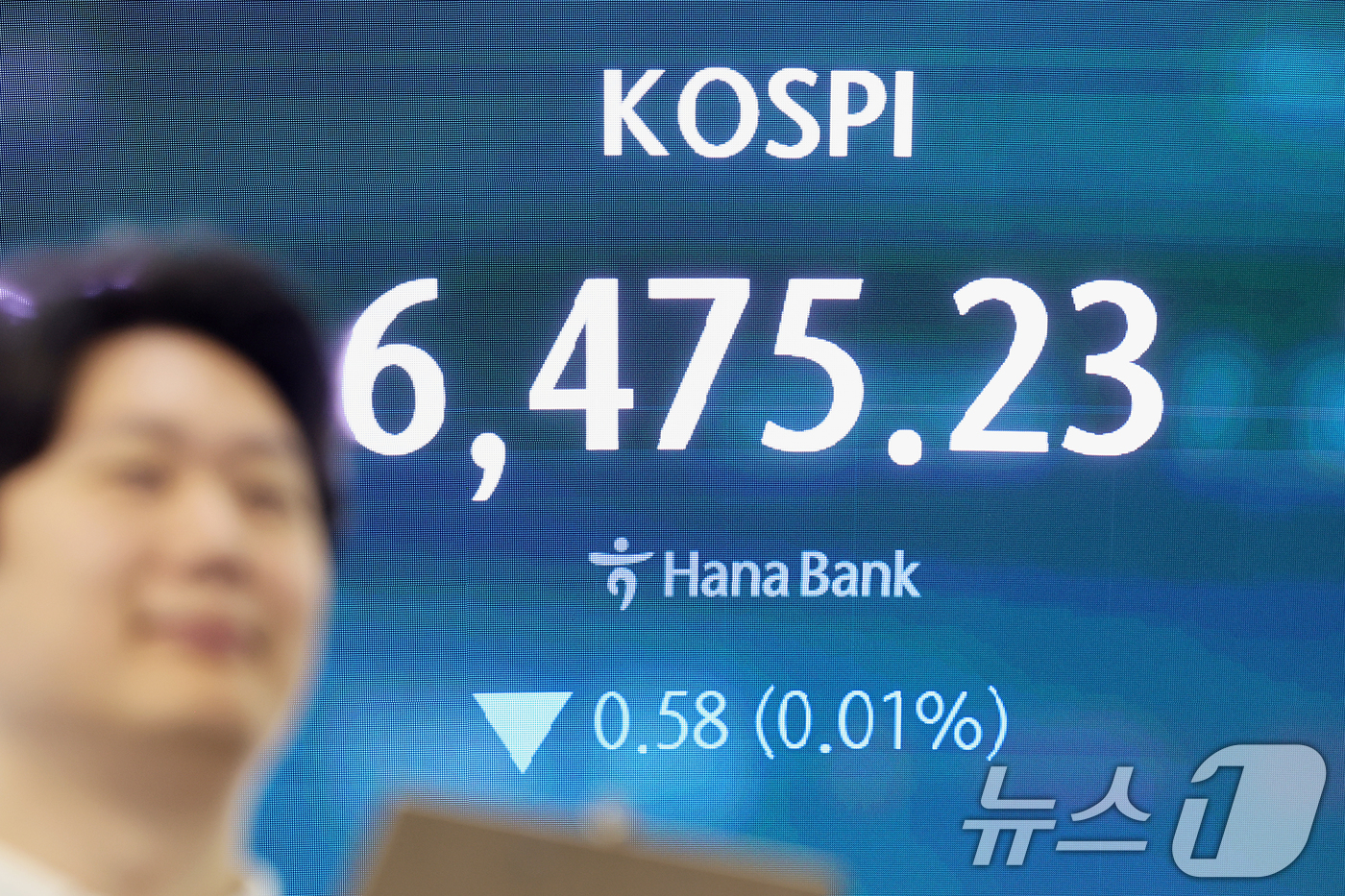 (서울=뉴스1) 조연우 인턴기자 = 전날 사상 최고치를 경신한 코스피가 숨고르기 흐름을 보이는 24일 오전 서울 중구 하나은행 딜링룸 전광판에 코스피 지수가 표시되고 있다. 이날 …