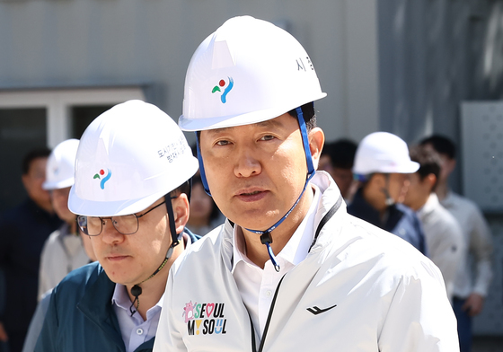 광화문 대심도 빗물배수터널 공사현장 찾은 오세훈 시장