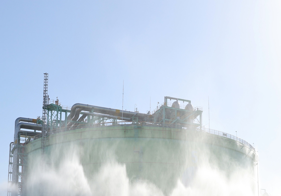 LNG 생산기지 화재 방재시설 '정상 작동'