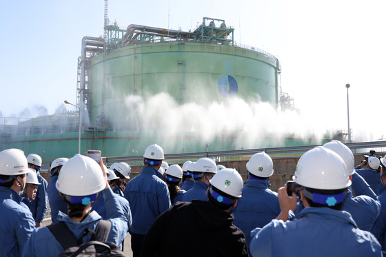 LNG 생산기지 화재 방재시설 시연