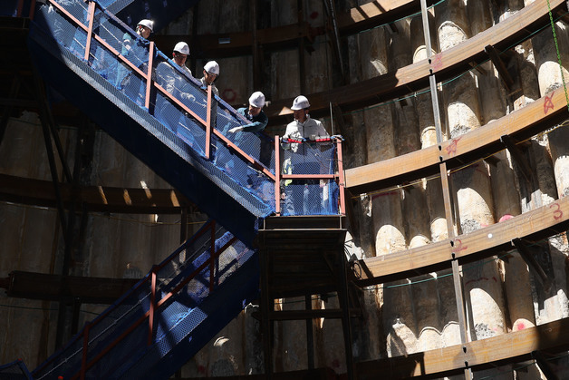 빗물배수터널 공사 현장 점검하는 오세훈 시장