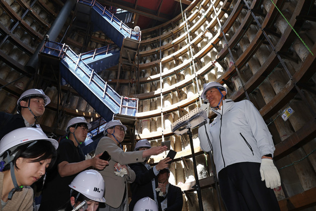 빗물배수터널 공사 현장 찾은 오세훈 시장