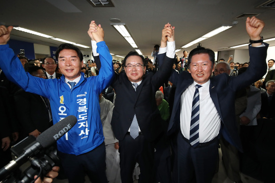 오중석·김부겸·정청래 '승리 위해'