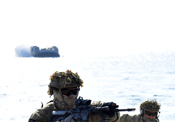 한국합동 상륙훈련에 참가한 뉴질랜드 육군