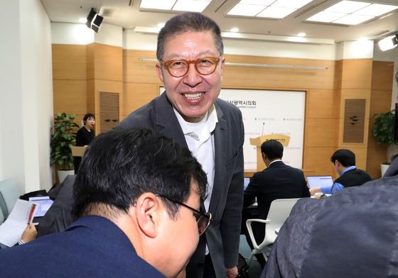 출마 선언 기자회견 갖는 박형준 부산시장 후보