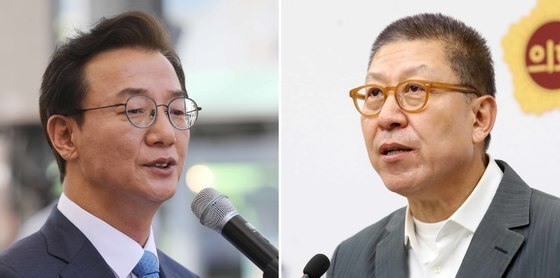 민주당 전재수 후보와 국민의힘 박형준 후보