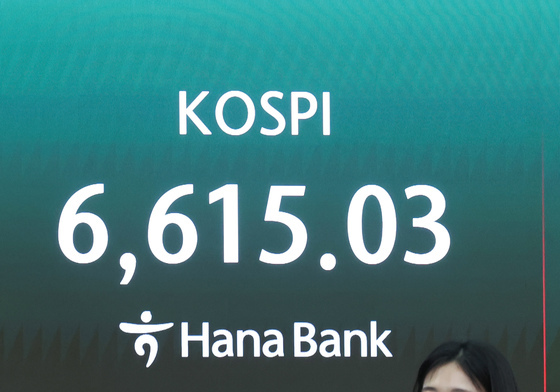 코스피 종가 6615.03···종가 최고치 경신