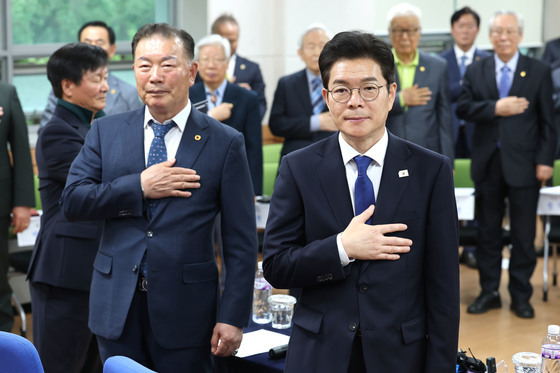 대한노인회 서울시연합회 찾은 정원오 후보