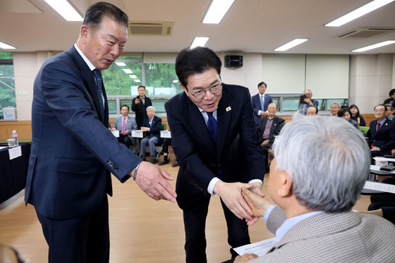 대한노인회 서울시연합회 찾은 정원오 후보