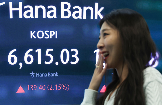 6600선 넘기며 마감한 코스피