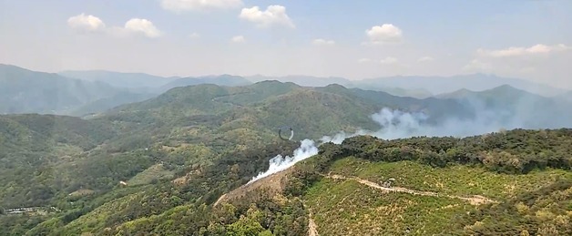 건조한 날씨에 전국 곳곳서 '릴레이 산불'(종합)