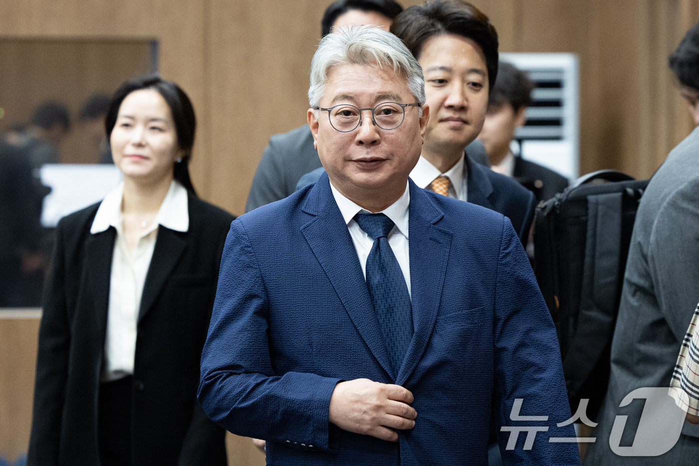 (서울=뉴스1) 유승관 기자 = 개혁신당 소속 조응천 전 의원이 28일 서울 여의도 국회 소통관에서 6·3 지방선거 경기도지사 선거 출마선언 기자회견에 참석하고 있다. 2026.4 …